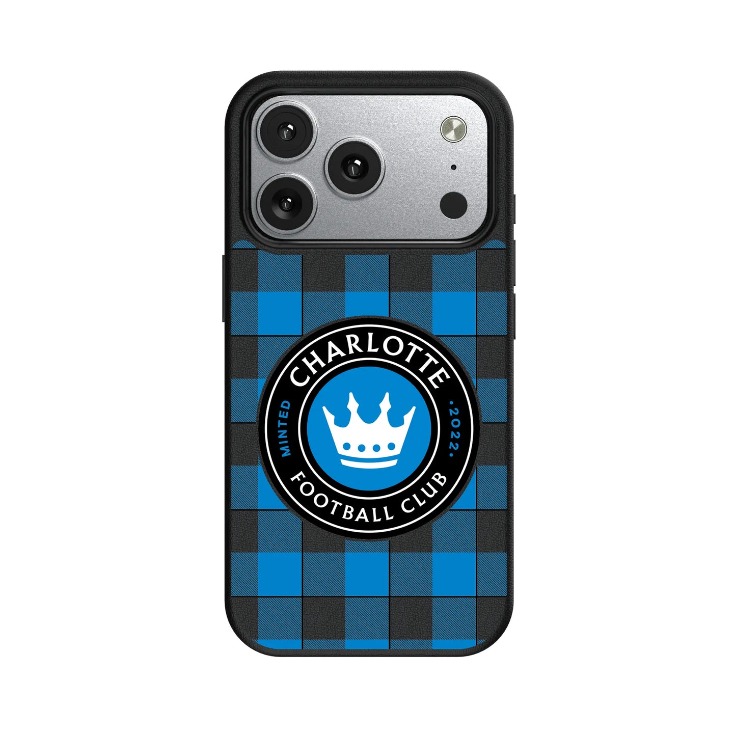 Charlotte FC Plaid MagSafe Compatible Phone Case for Apple iPhone
