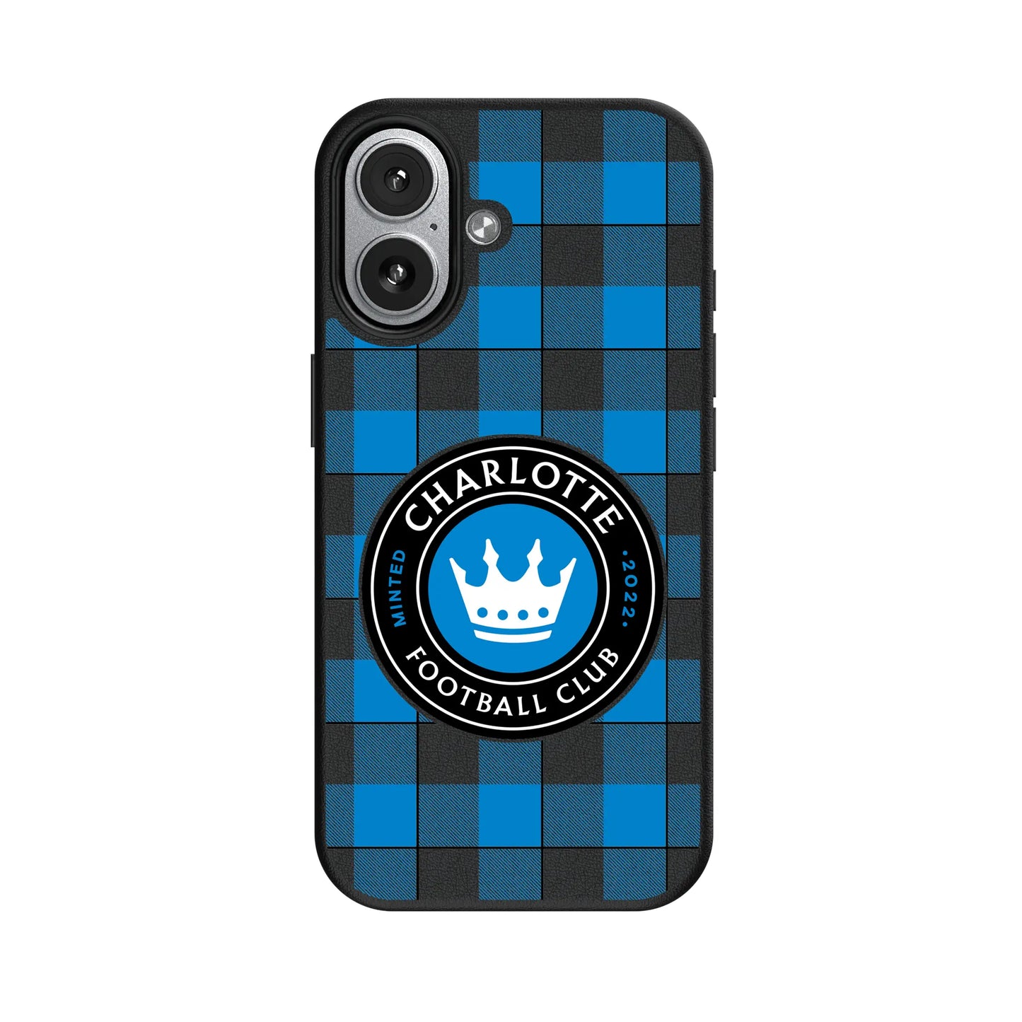 Charlotte FC Plaid MagSafe Compatible Phone Case for Apple iPhone