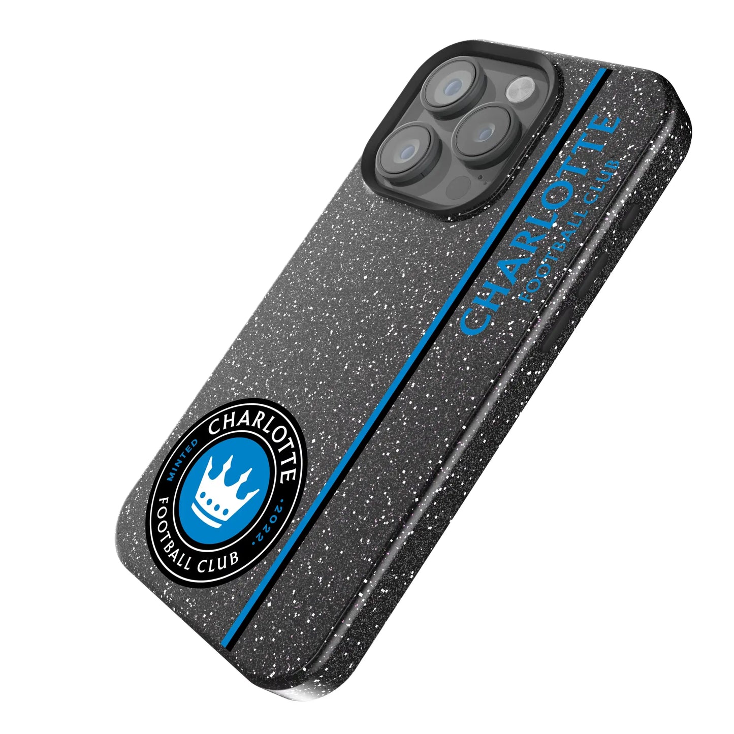 Charlotte FC Sidebar Black Bling Phone Case for Apple iPhone