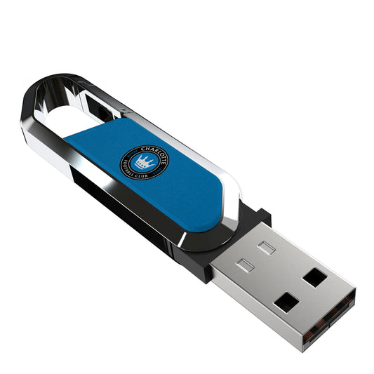 Charlotte FC Solid USB 64GB Clip Style Flash Drive