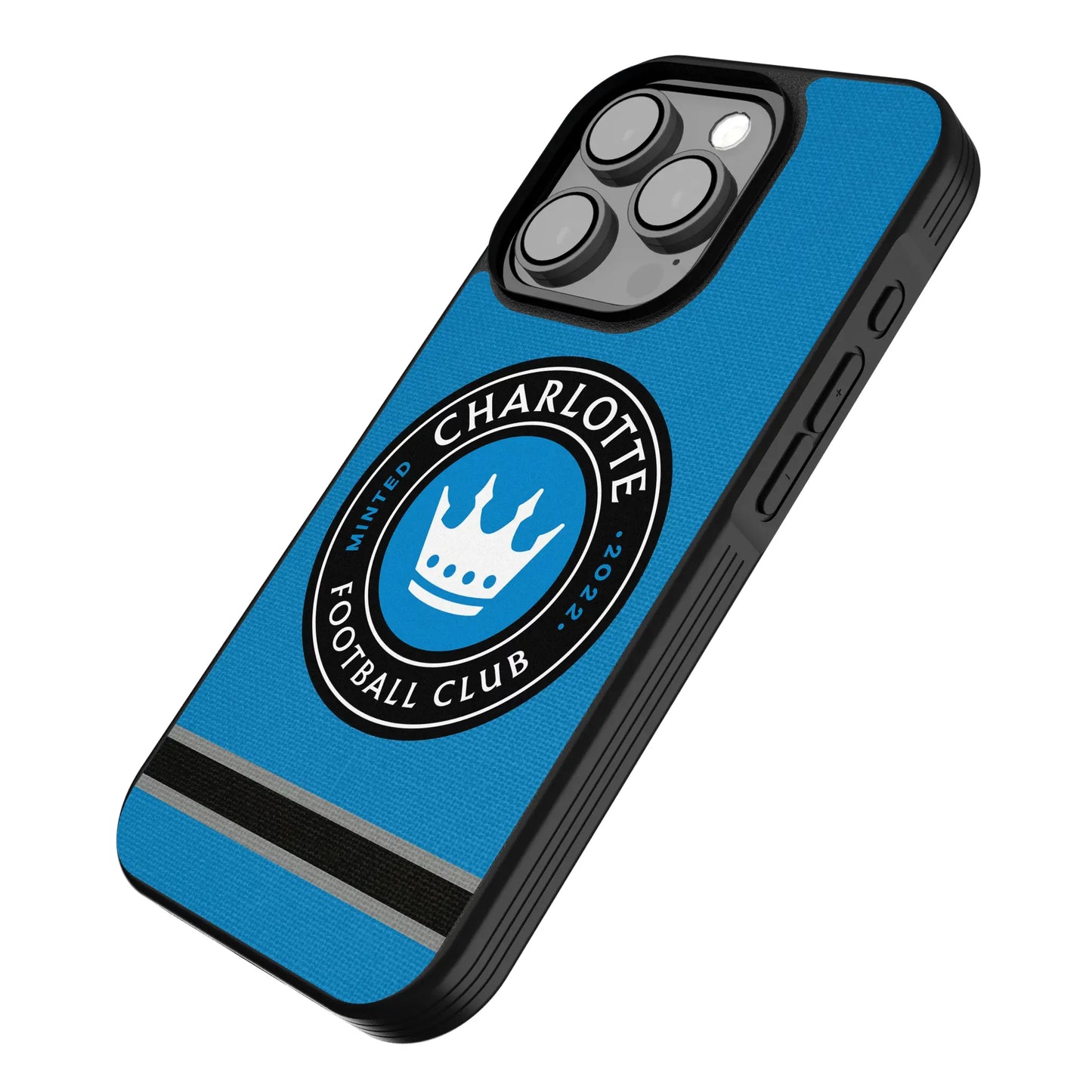 Charlotte FC Stripe Bump Phone Case for Apple iPhone