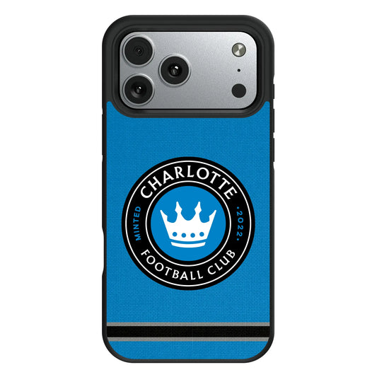 Charlotte FC Stripe Bump Phone Case for Apple iPhone