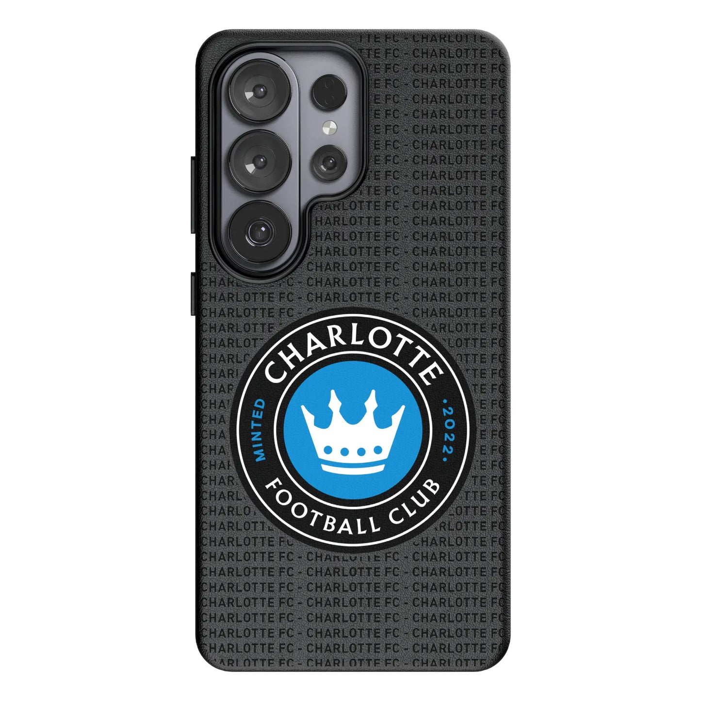 Charlotte FC Text Backdrop MagSafe Compatible Phone Case for Samsung Galaxy