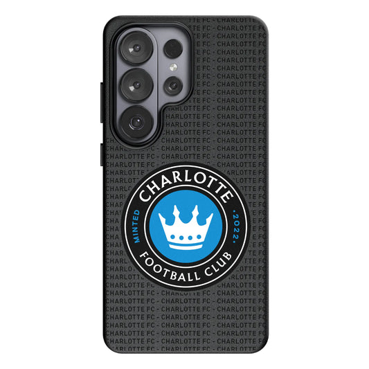 Charlotte FC Text Backdrop MagSafe Compatible Phone Case for Samsung Galaxy
