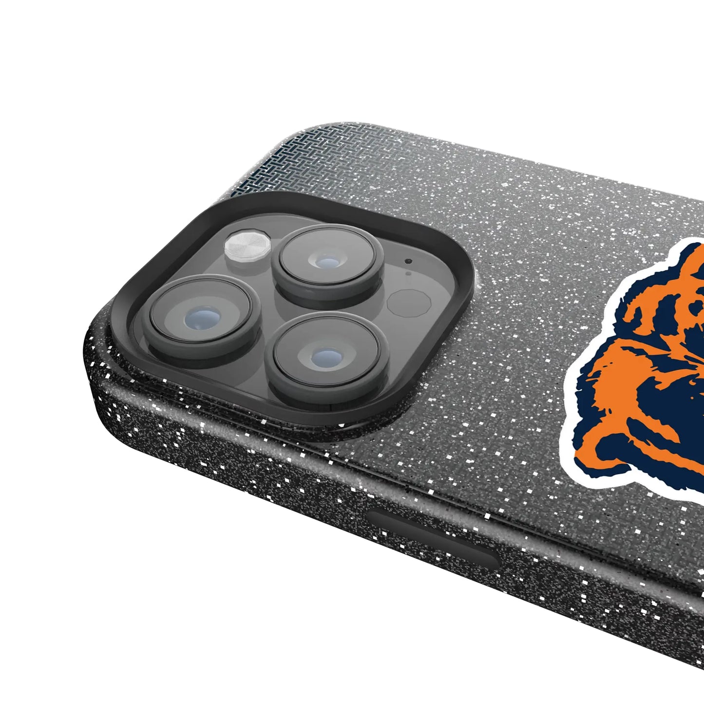Chicago Bears 1946 Historic Collection Linen Black Bling Phone Case for Apple iPhone
