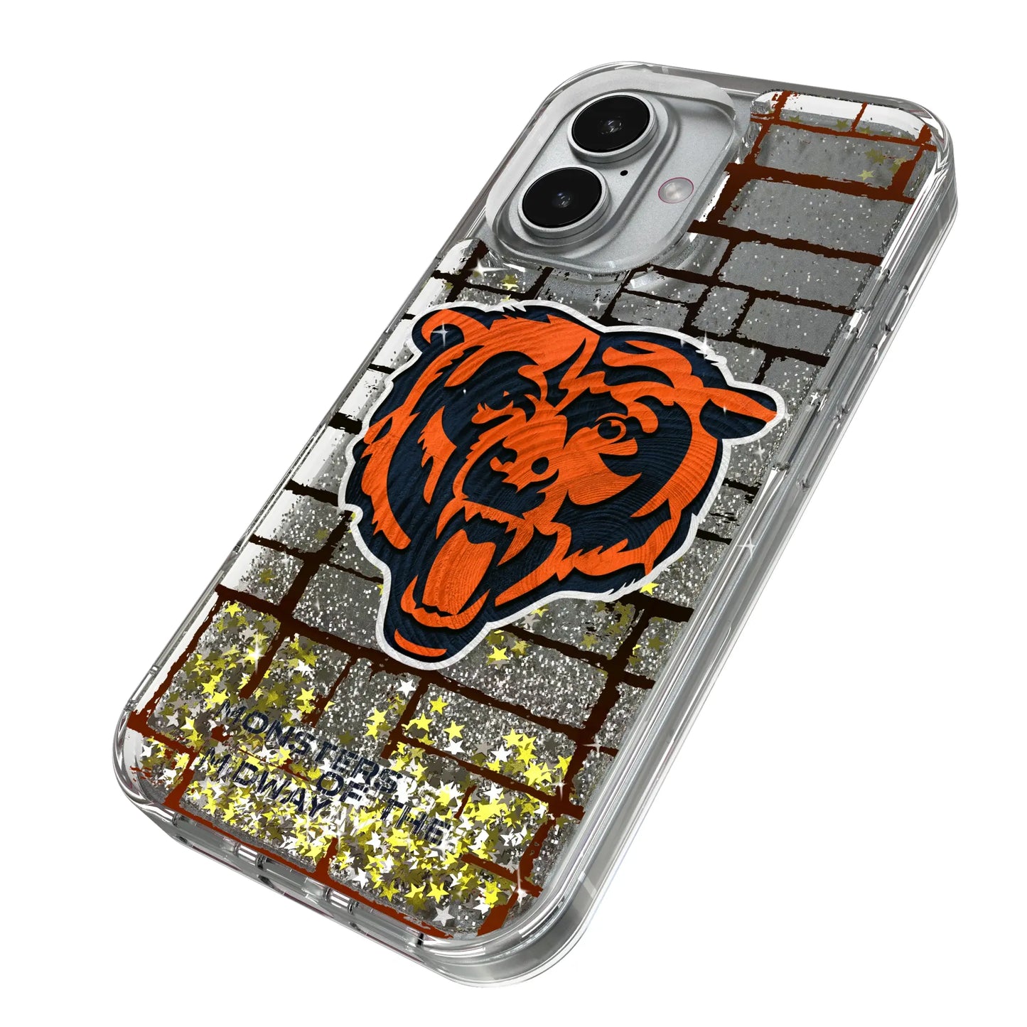 Chicago Bears Brick Glitter Phone Case for Apple iPhone