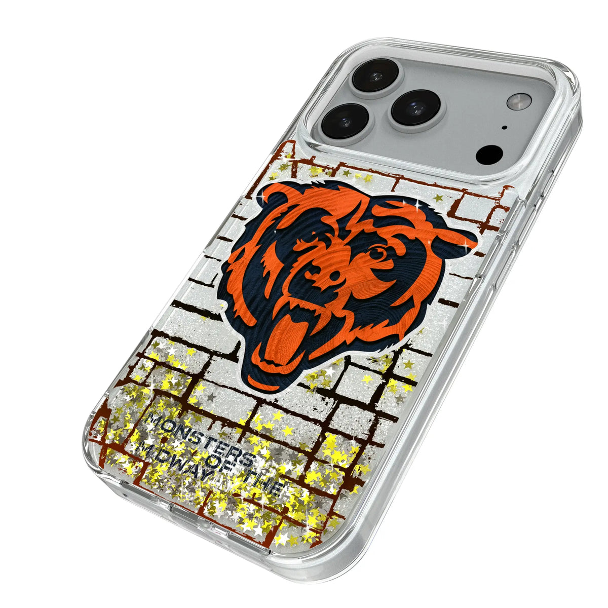 Chicago Bears Brick Glitter Phone Case for Apple iPhone