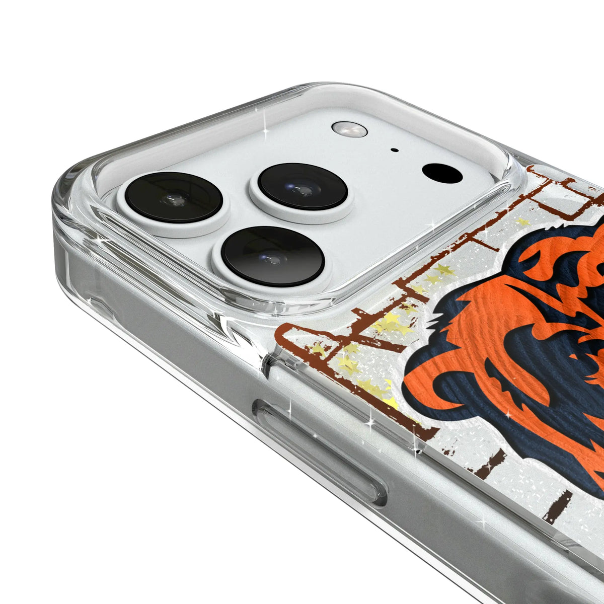 Chicago Bears Brick Glitter Phone Case for Apple iPhone
