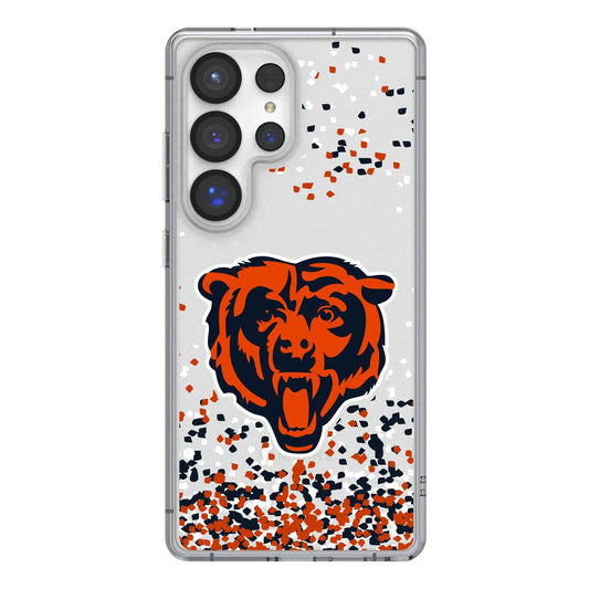 Chicago Bears Confetti Clear Phone Case for Samsung Galaxy