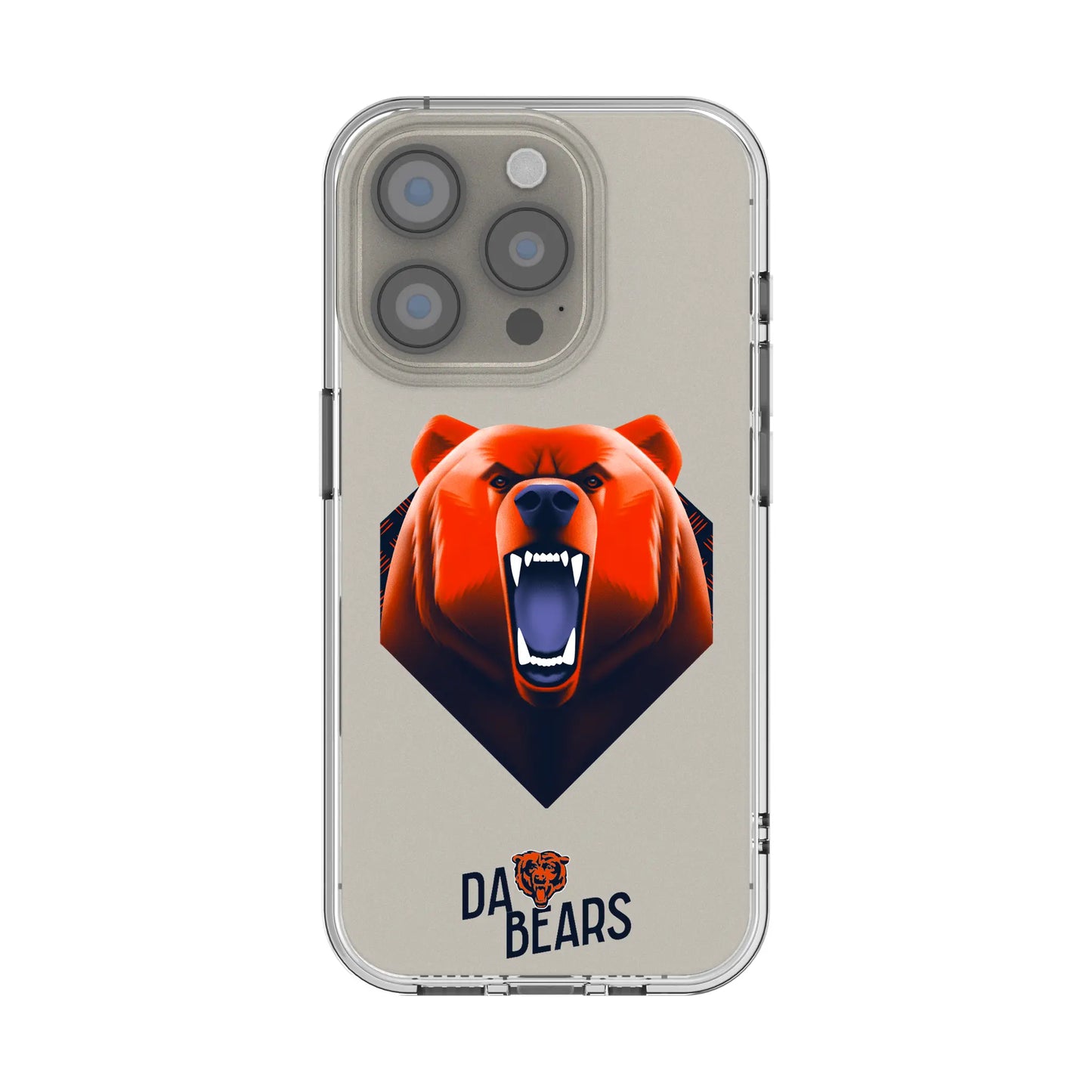 Chicago Bears Deco Clear Phone Case for Apple iPhone
