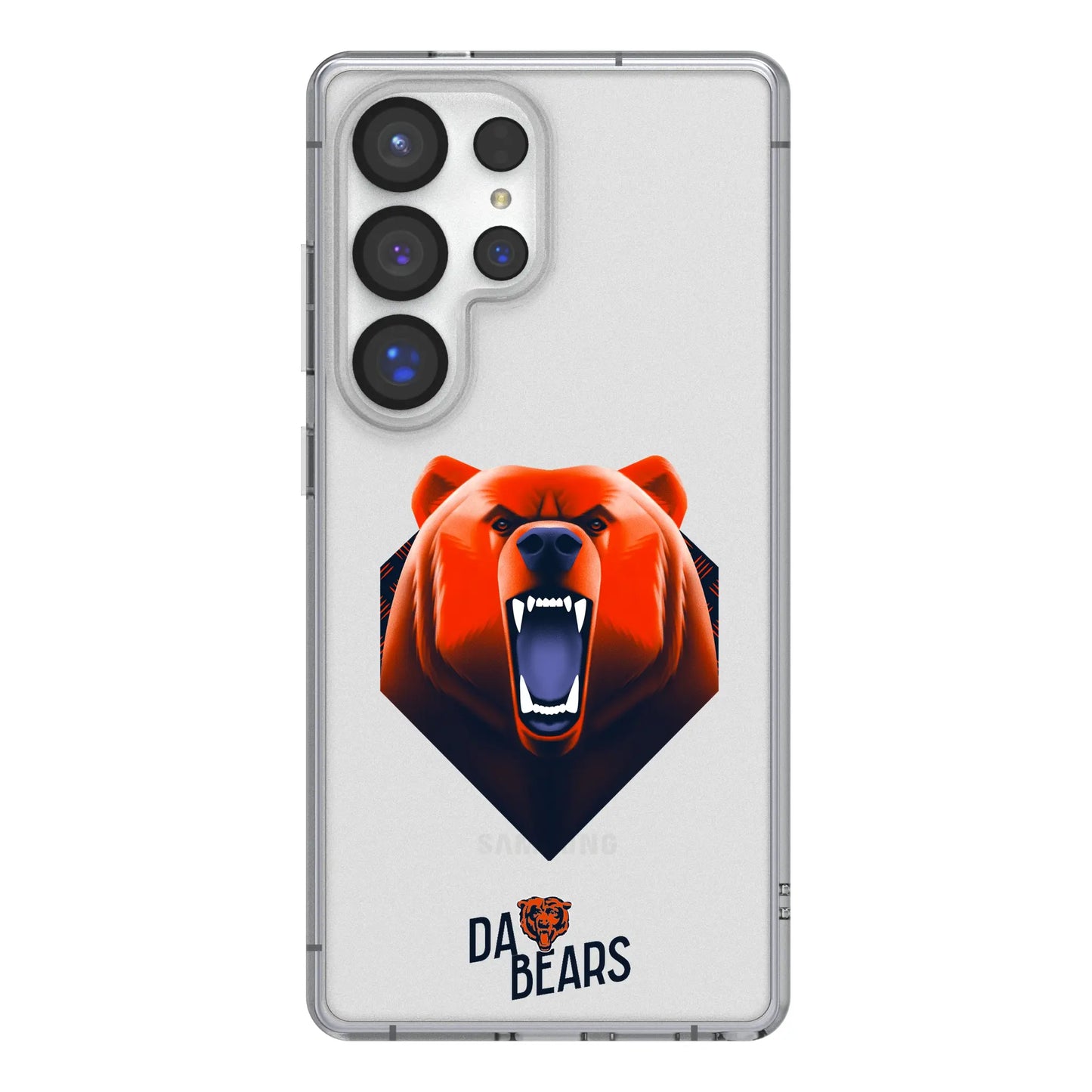 Chicago Bears Deco Clear Phone Case for Samsung Galaxy