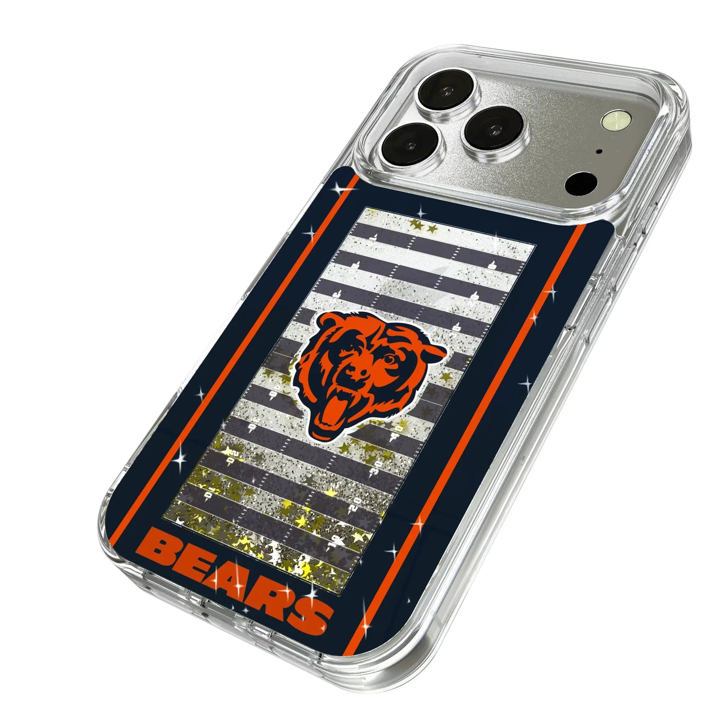 Chicago Bears Field Glitter Phone Case for Apple iPhone