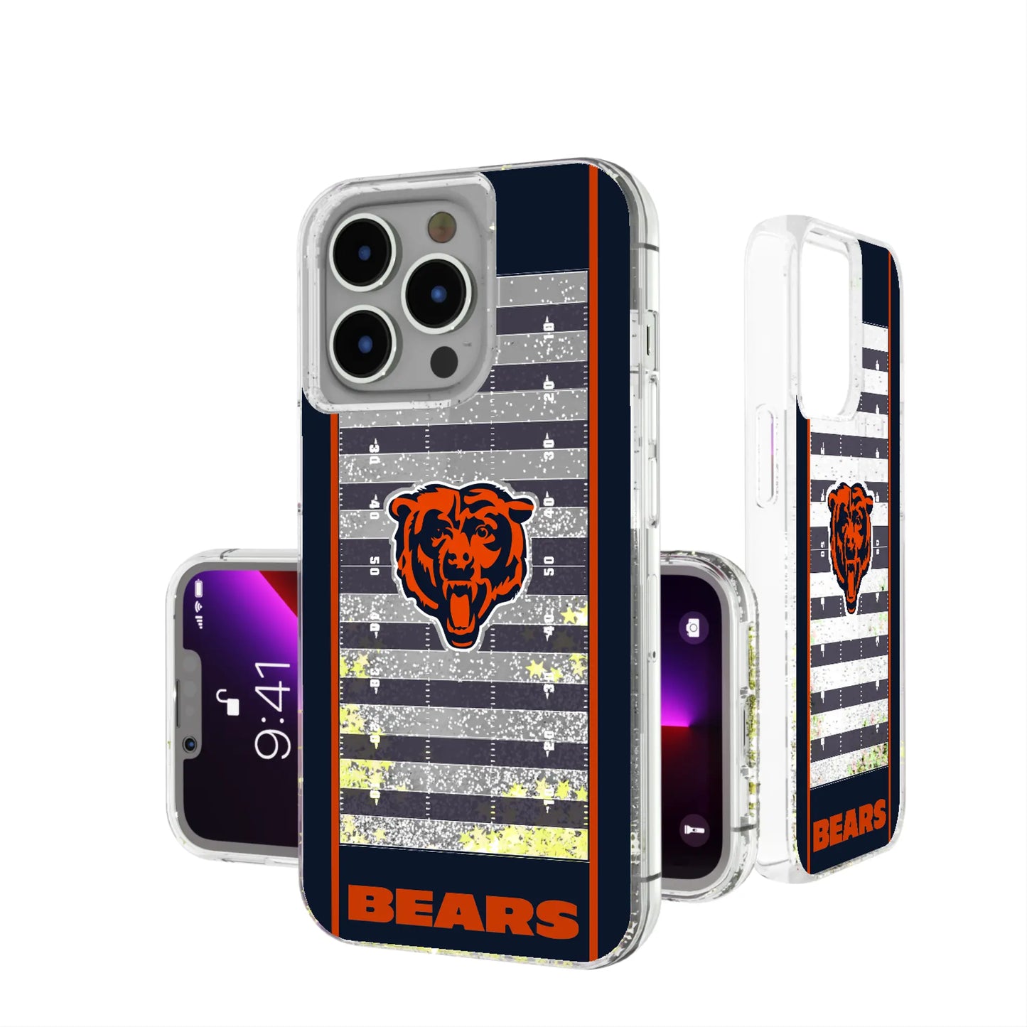 Chicago Bears Field Glitter Phone Case for Apple iPhone