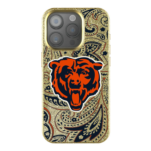 Chicago Bears Paisley Bling Phone Case for Apple iPhone