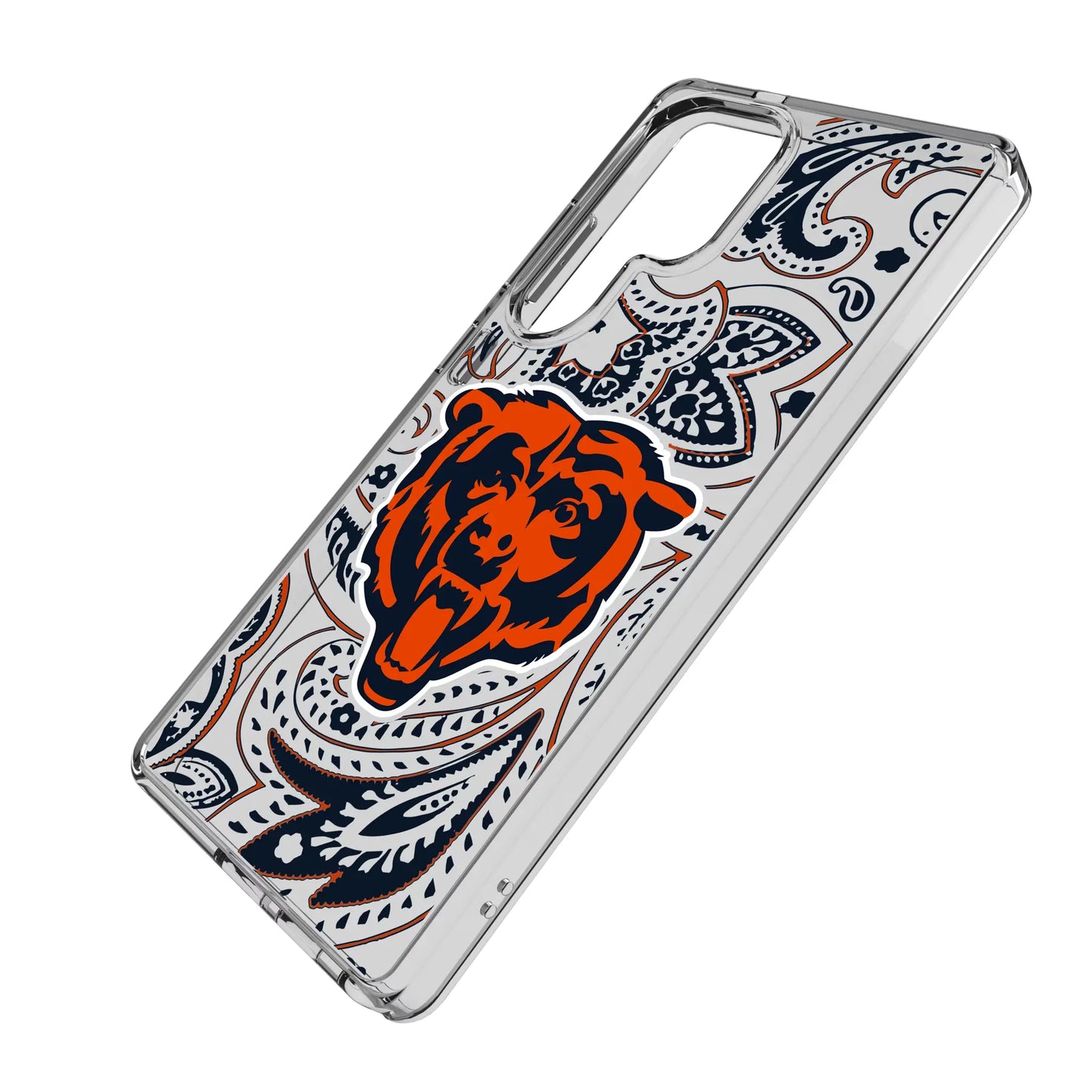 Chicago Bears Paisley Clear Phone Case for Samsung Galaxy