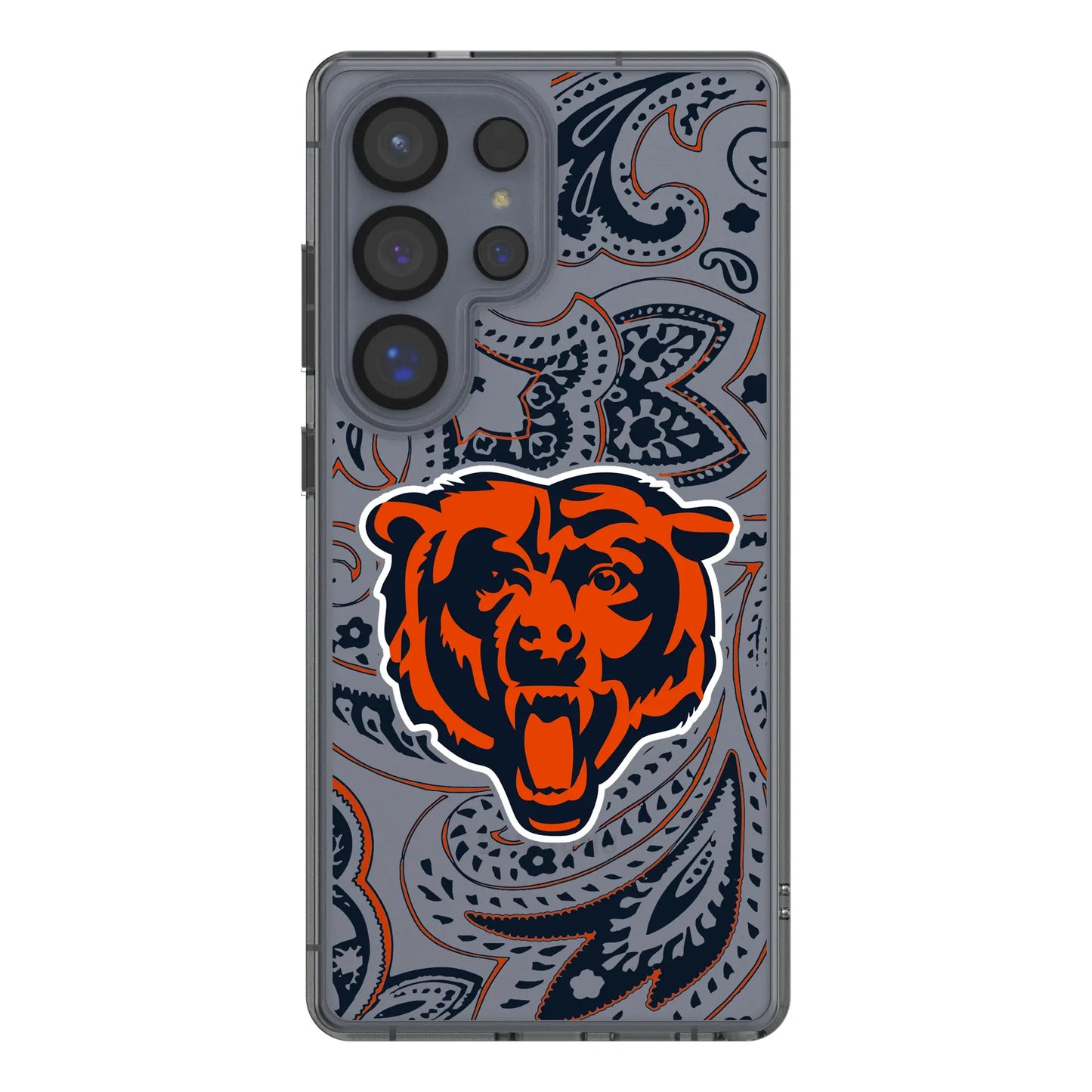 Chicago Bears Paisley Clear Phone Case for Samsung Galaxy