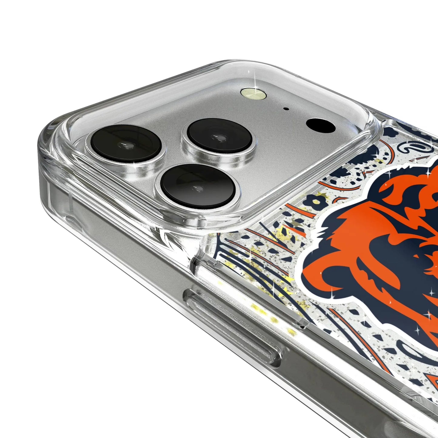 Chicago Bears Paisley Glitter Phone Case for Apple iPhone