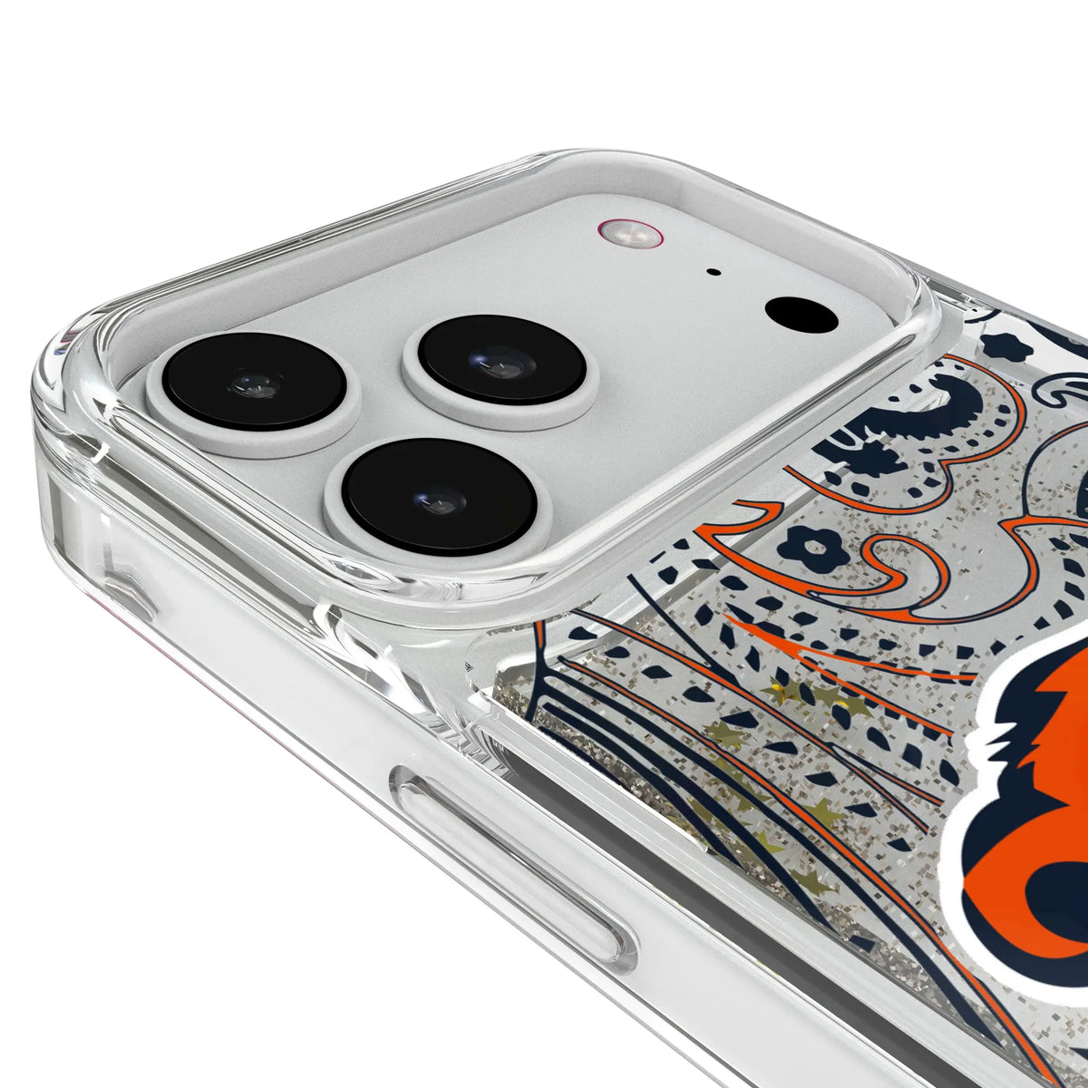 Chicago Bears Paisley Glitter Phone Case for Apple iPhone
