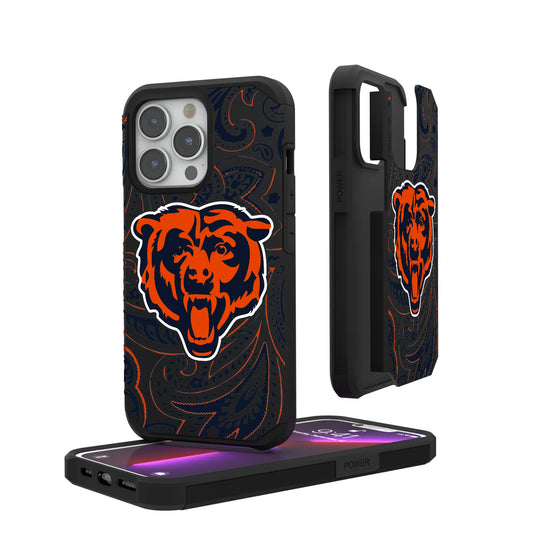 Chicago Bears Paisley Rugged Phone Case for Apple iPhone
