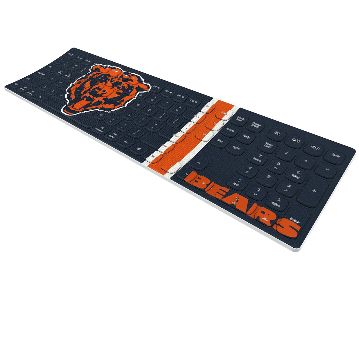 Chicago Bears Stripe Curved Wireless Keyboard