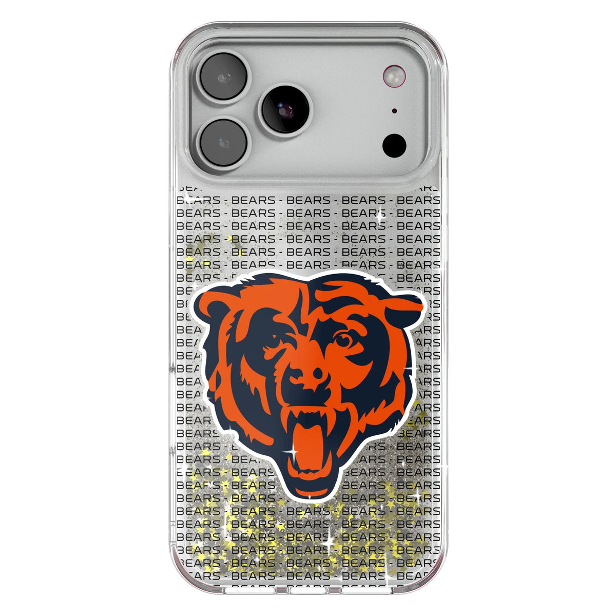 Chicago Bears Text Backdrop Glitter Phone Case for Apple iPhone
