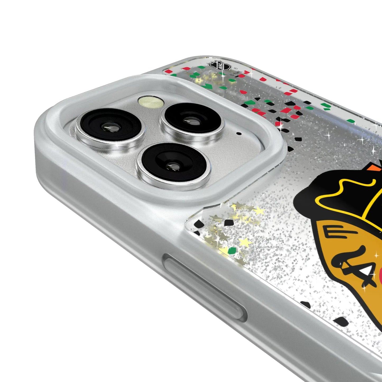 Chicago Blackhawks Confetti Glitter Phone Case for Apple iPhone