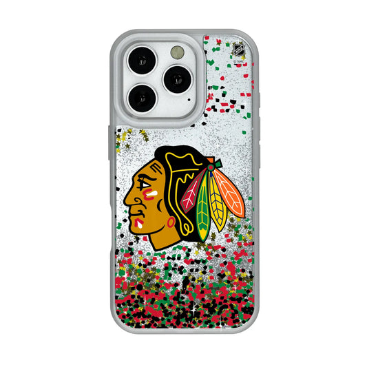 Chicago Blackhawks Confetti Glitter Phone Case for Apple iPhone