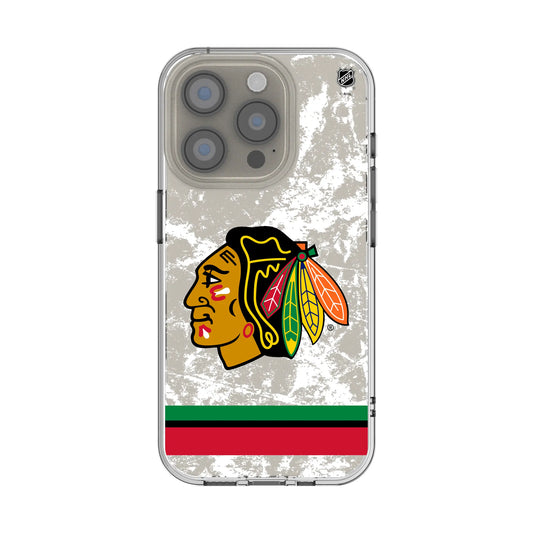 Chicago Blackhawks Ice Stripe Clear Phone Case for Apple iPhone