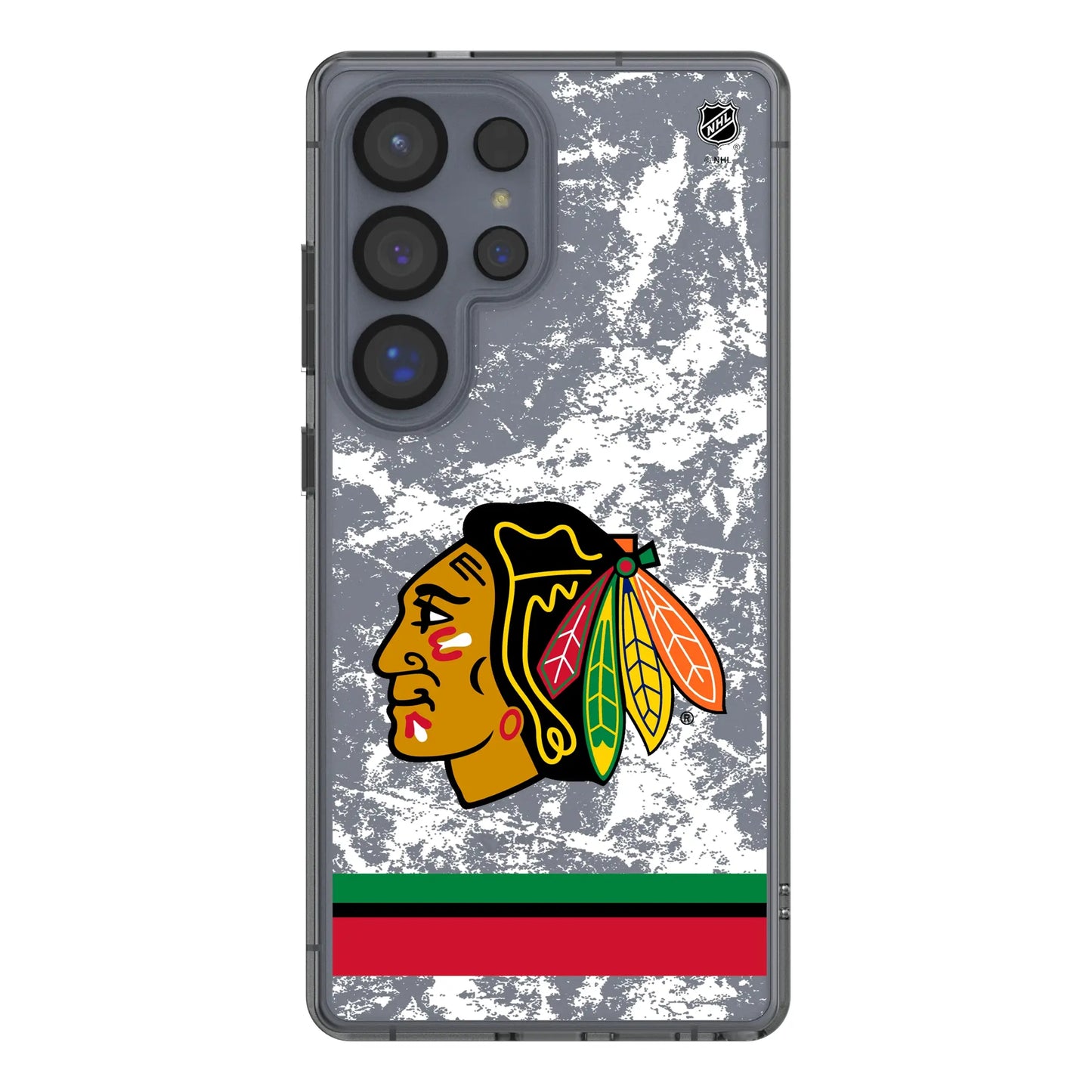 Chicago Blackhawks Ice Stripe Clear Phone Case for Samsung Galaxy