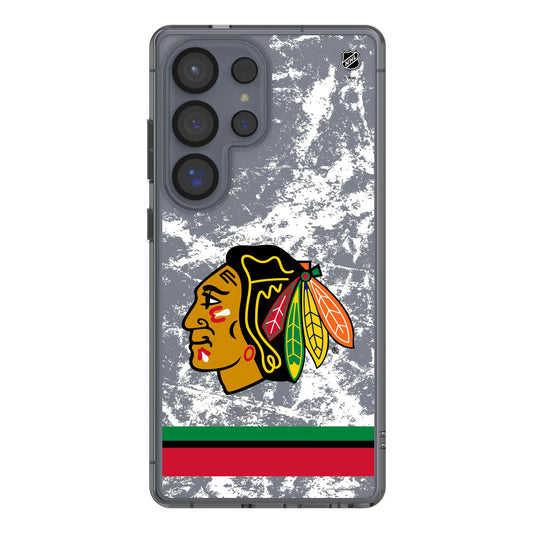 Chicago Blackhawks Ice Stripe Clear Phone Case for Samsung Galaxy