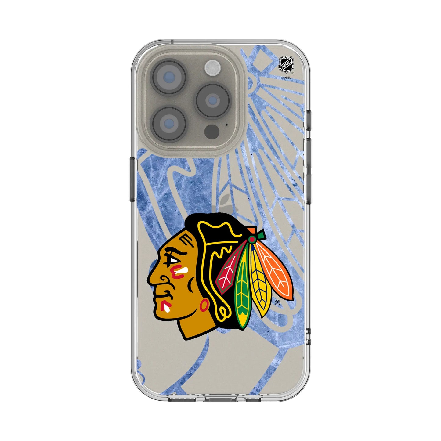 Chicago Blackhawks Ice Tilt Clear Phone Case for Apple iPhone