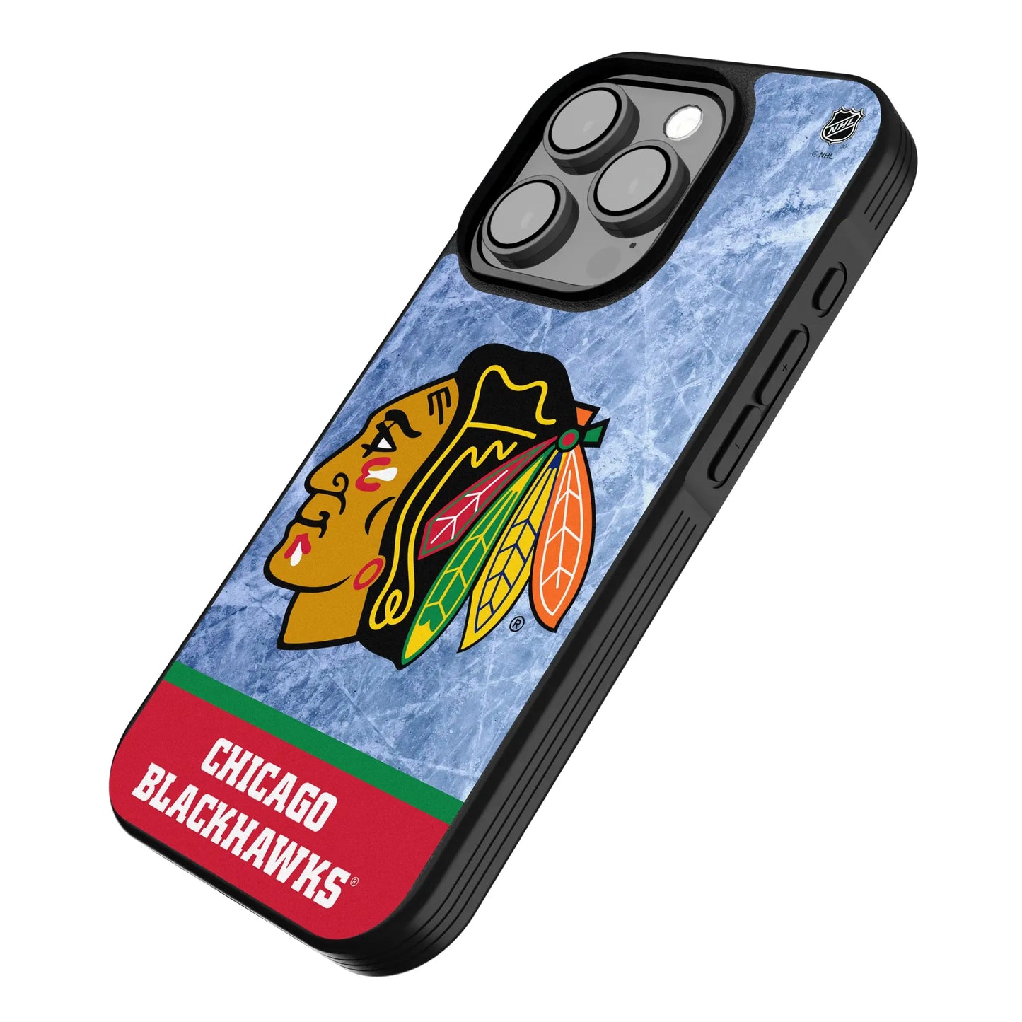 Chicago Blackhawks Ice Wordmark Bump Phone Case for Apple iPhone