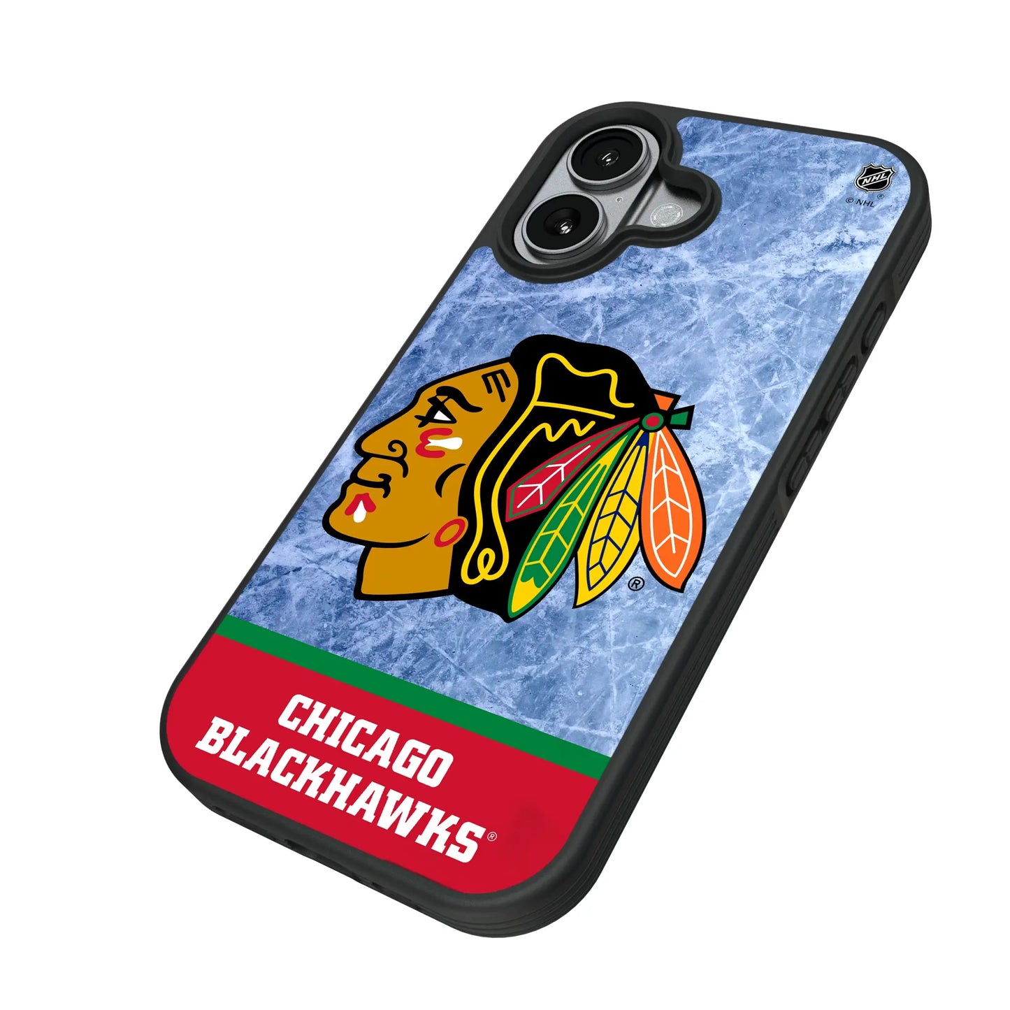 Chicago Blackhawks Ice Wordmark Bump Phone Case for Apple iPhone