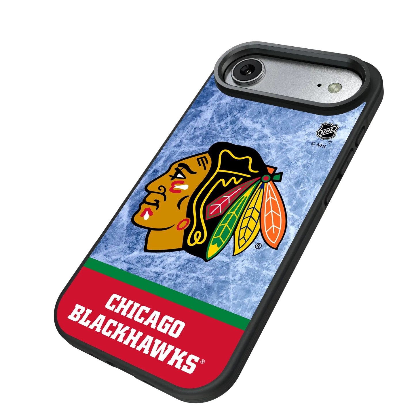 Chicago Blackhawks Ice Wordmark Bump Phone Case for Apple iPhone