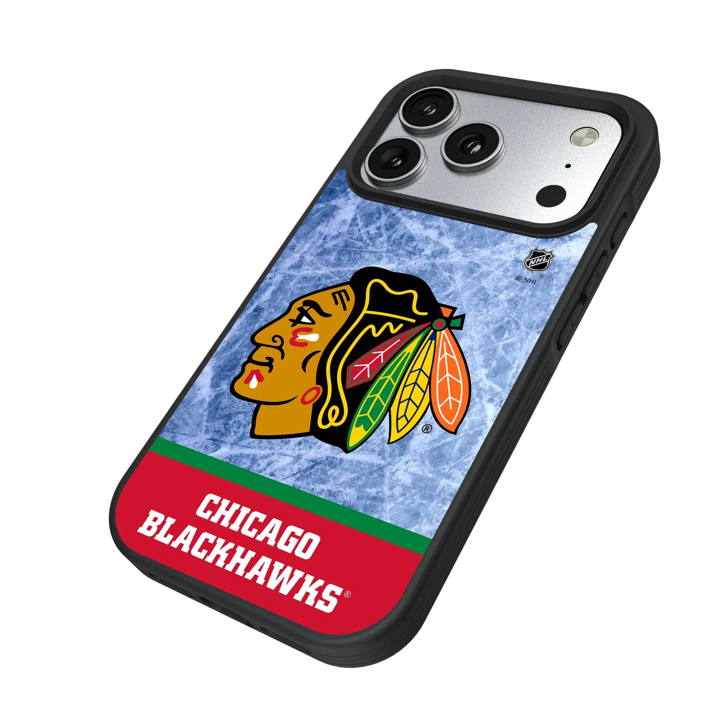 Chicago Blackhawks Ice Wordmark Bump Phone Case for Apple iPhone