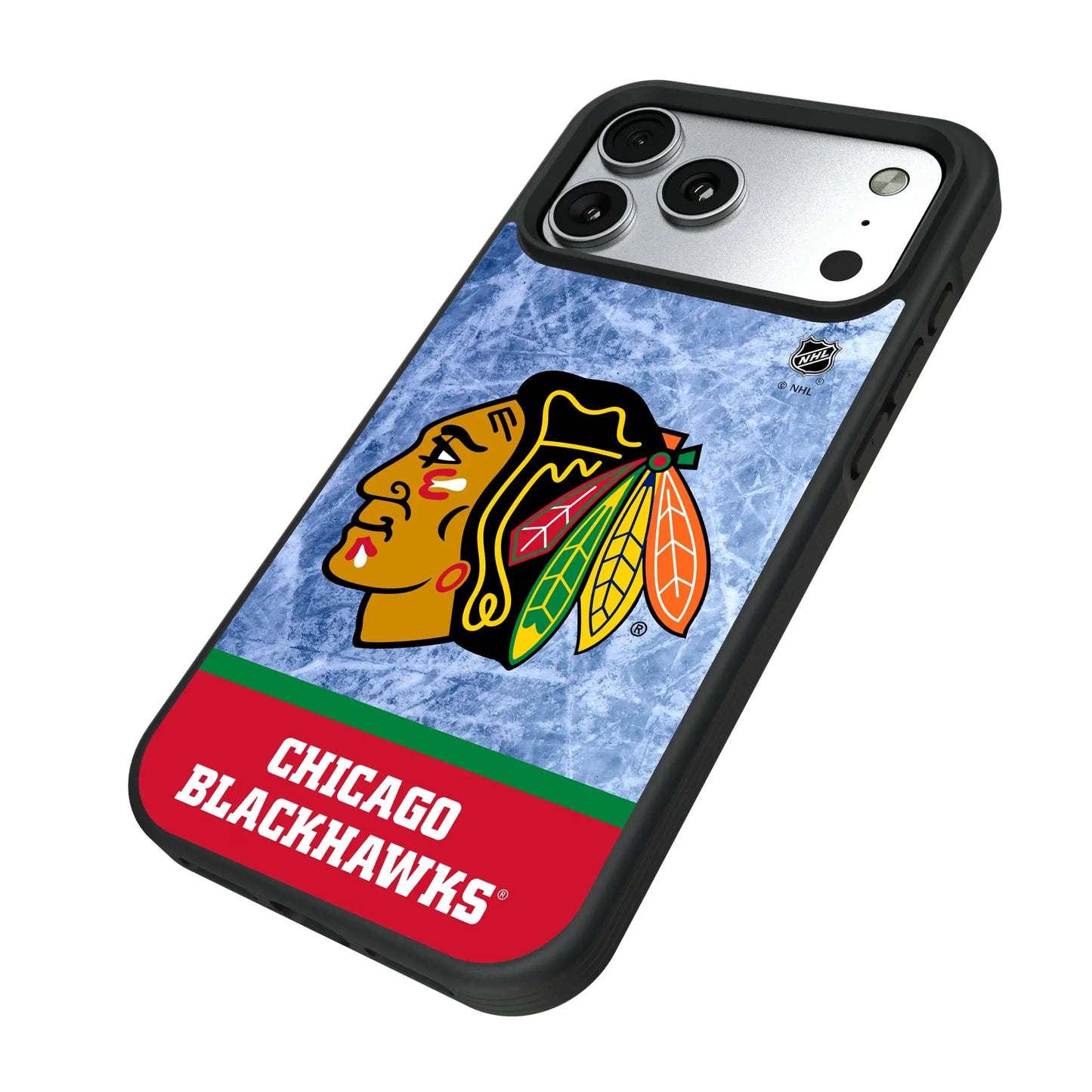 Chicago Blackhawks Ice Wordmark Bump Phone Case for Apple iPhone