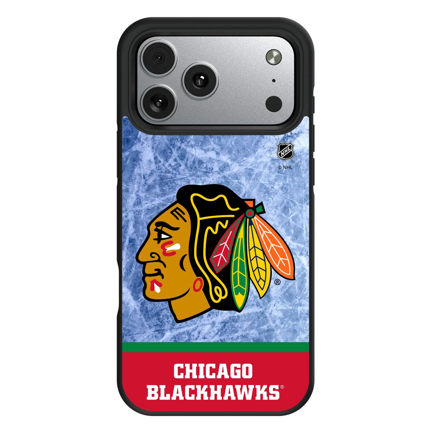 Chicago Blackhawks Ice Wordmark Bump Phone Case for Apple iPhone