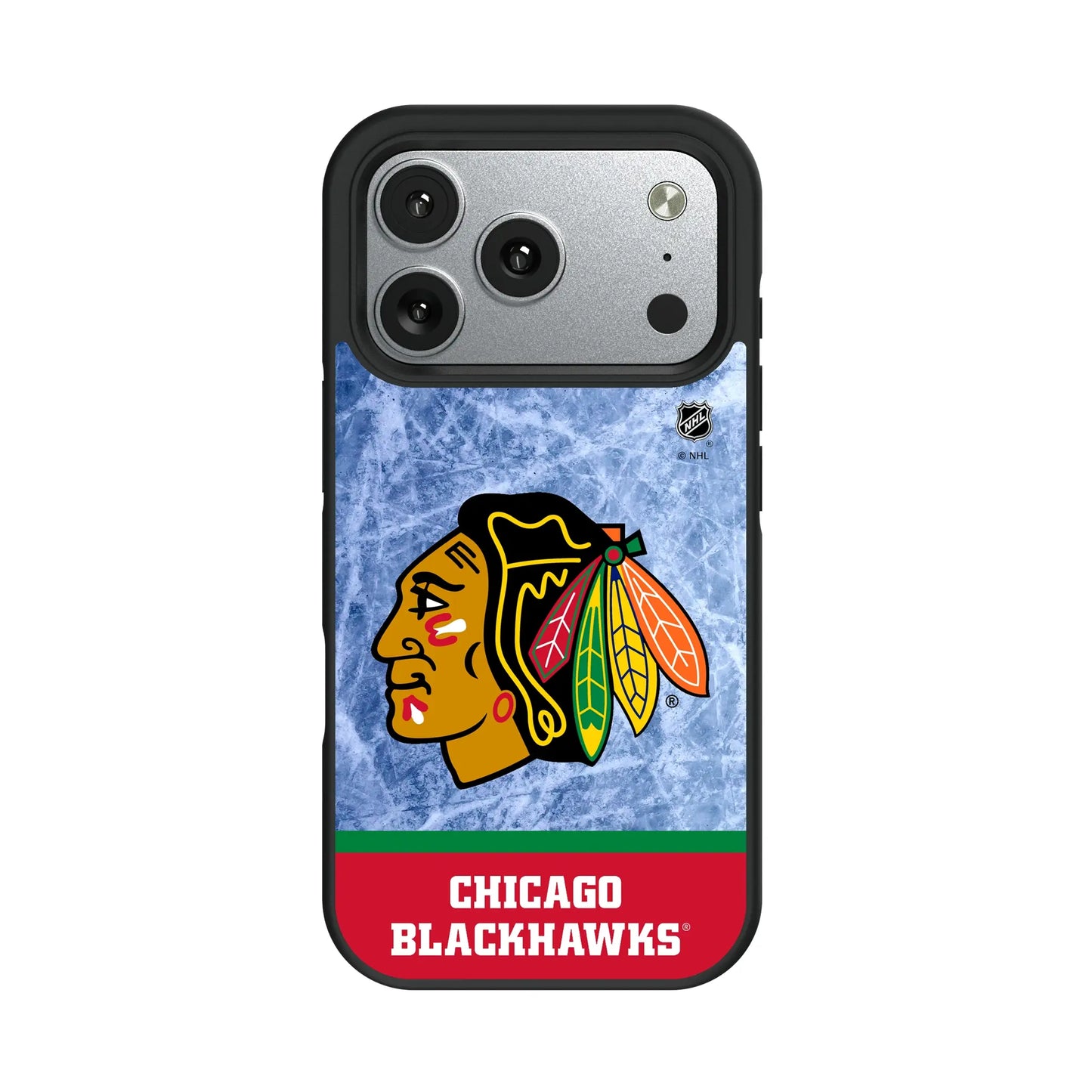 Chicago Blackhawks Ice Wordmark Bump Phone Case for Apple iPhone