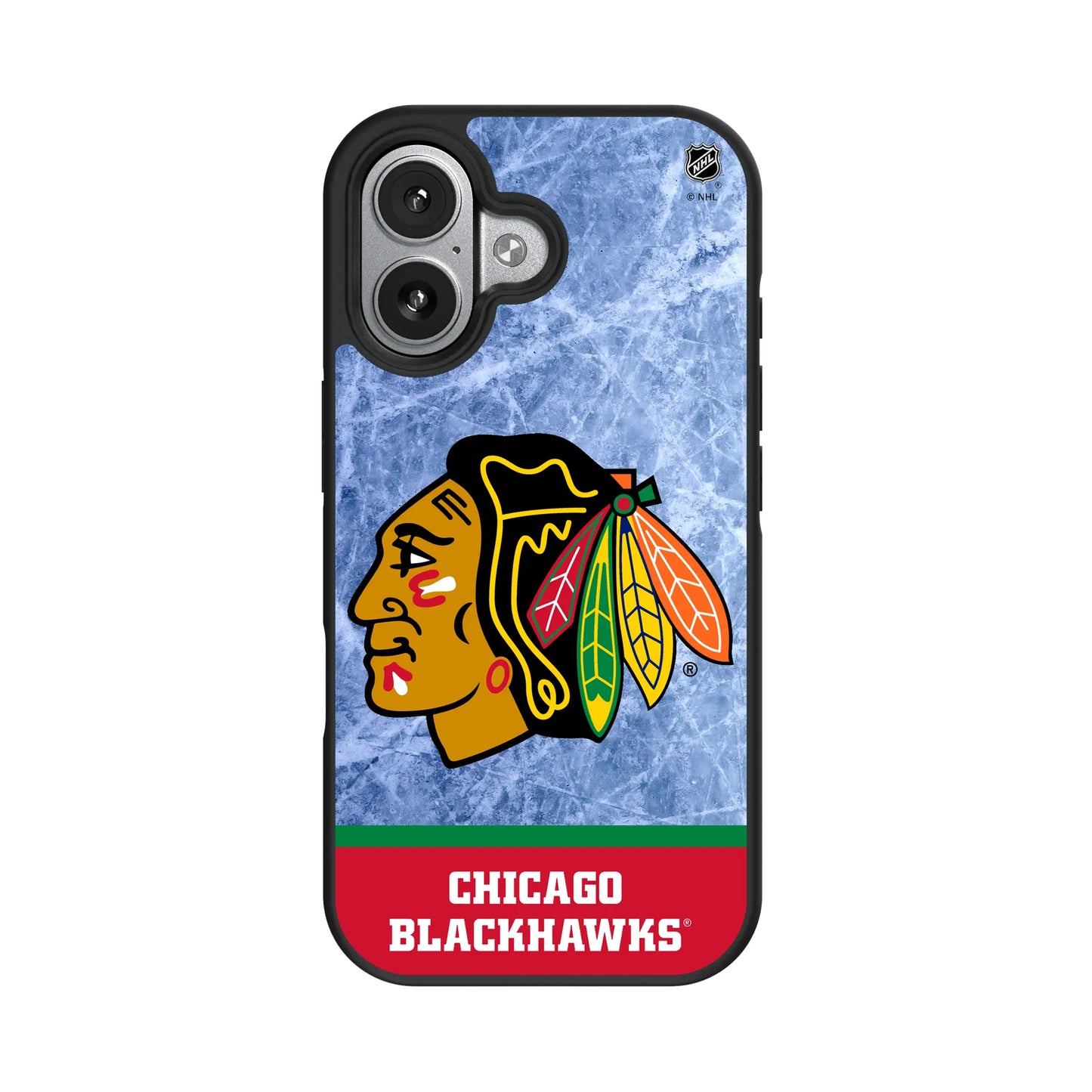 Chicago Blackhawks Ice Wordmark Bump Phone Case for Apple iPhone