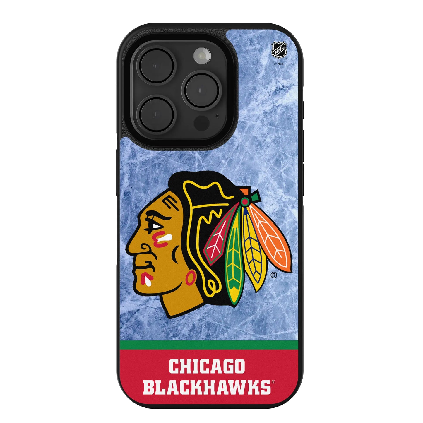 Chicago Blackhawks Ice Wordmark Bump Phone Case for Apple iPhone