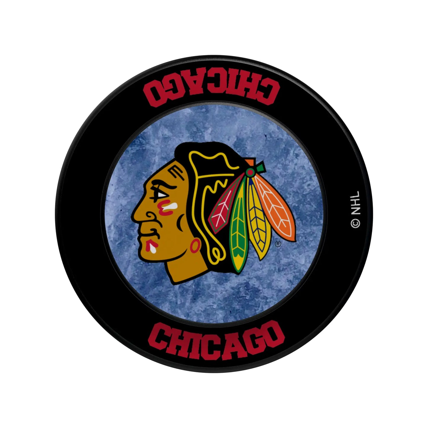 Chicago Blackhawks Ice Wordmark PopSockets Magnetic Phone Grip and Stand