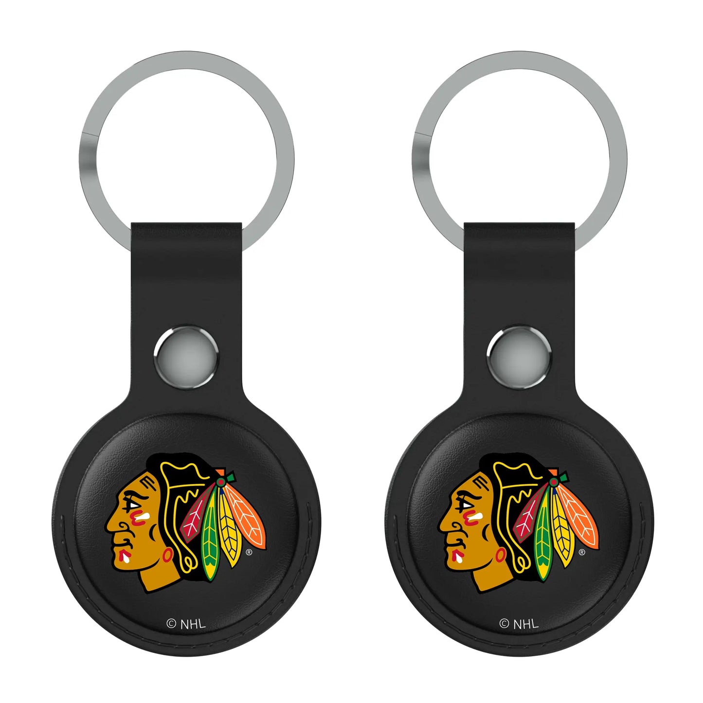 Chicago Blackhawks Insignia Black Airtag Holder 2-Pack