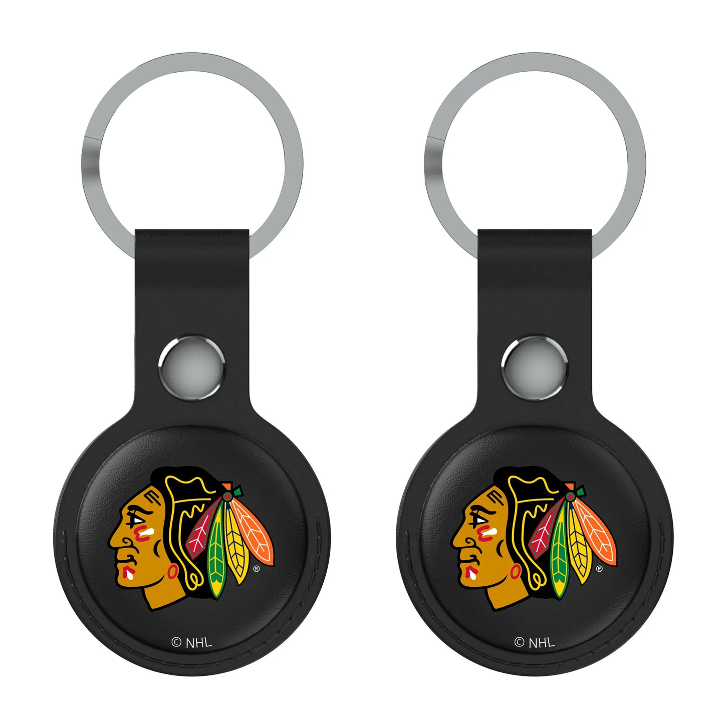 Chicago Blackhawks Insignia Black Airtag Holder 2-Pack