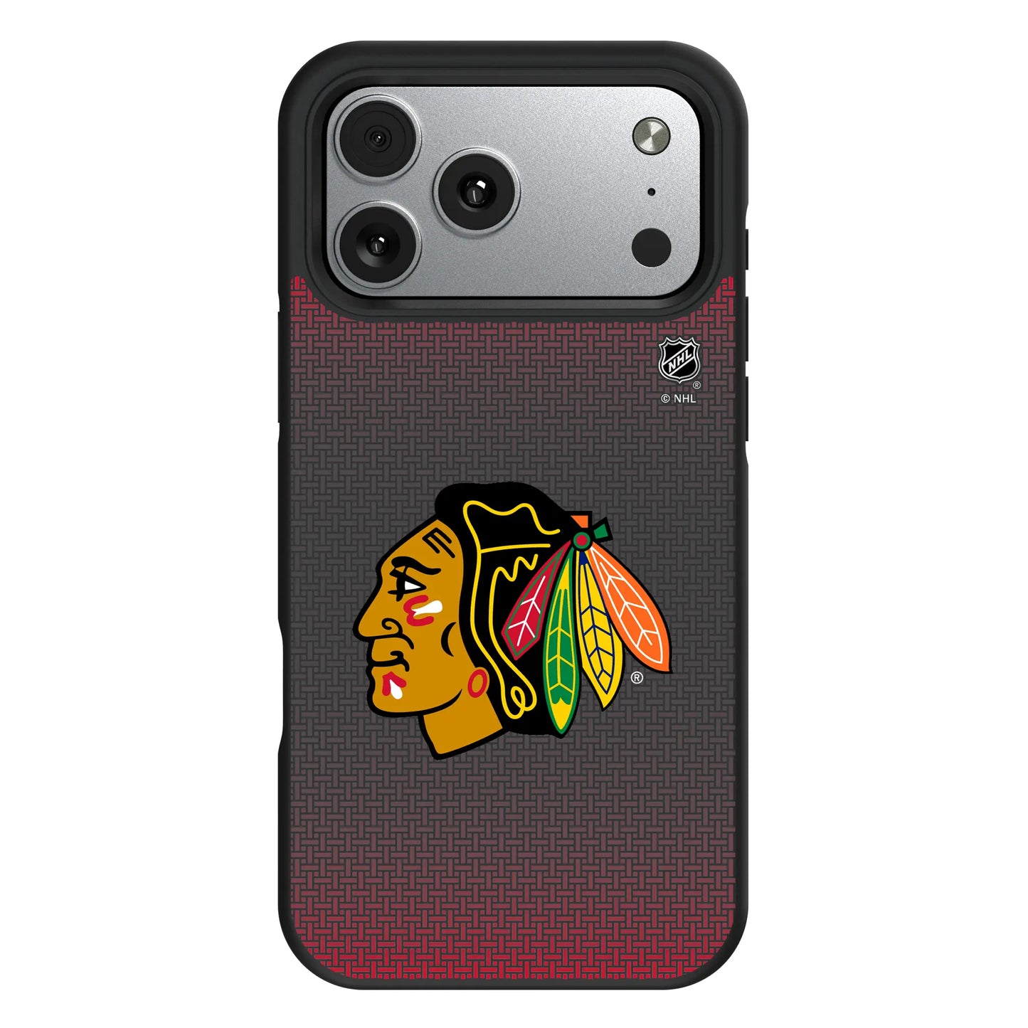 Chicago Blackhawks Linen Bump Phone Case for Apple iPhone