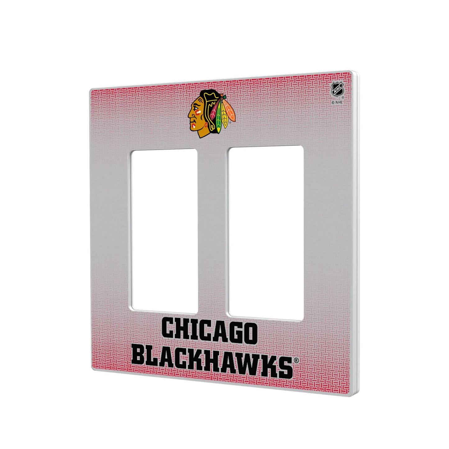 Chicago Blackhawks Linen Hidden-Screw Light Switch Plate