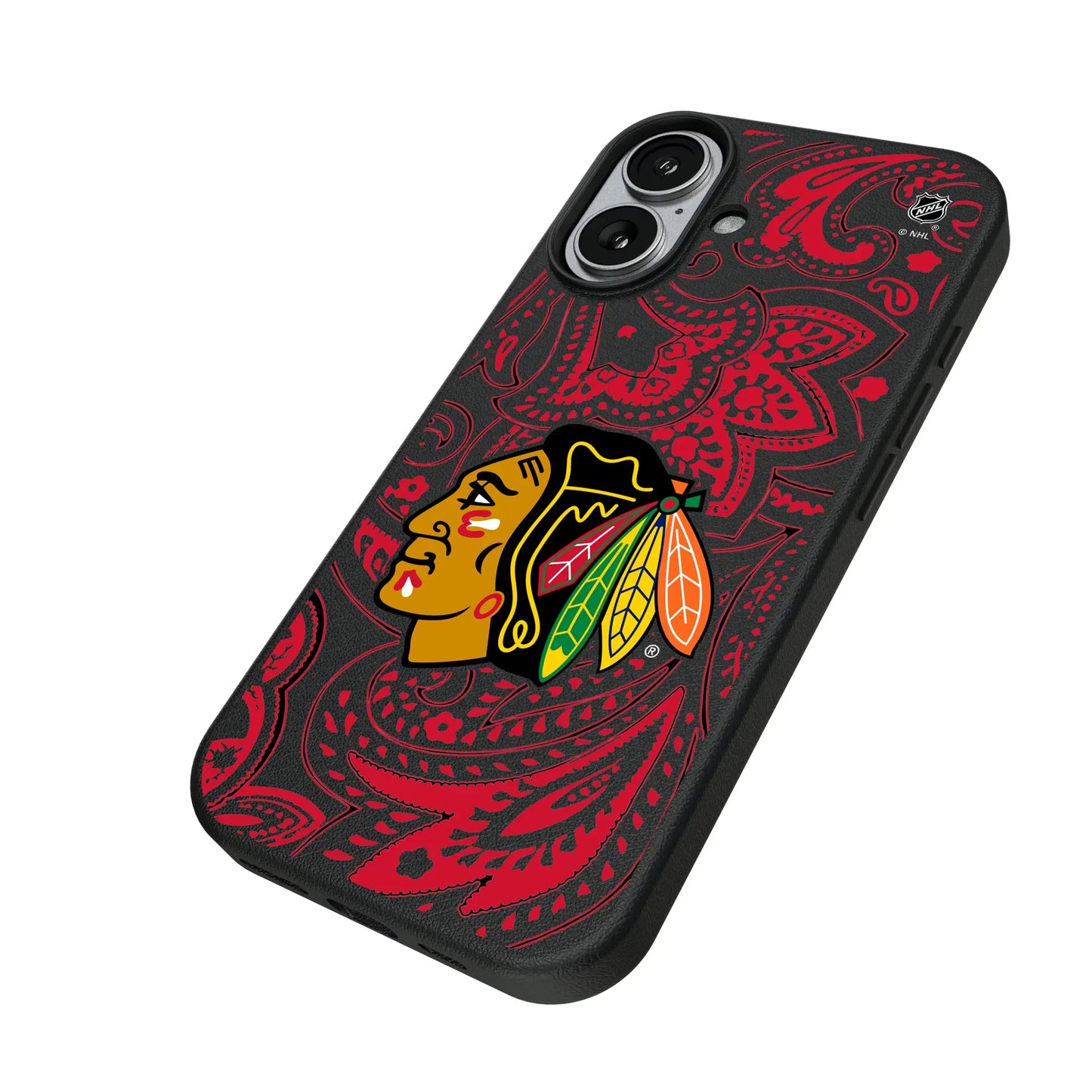 Chicago Blackhawks Paisley MagSafe Compatible Phone Case for Apple iPhone