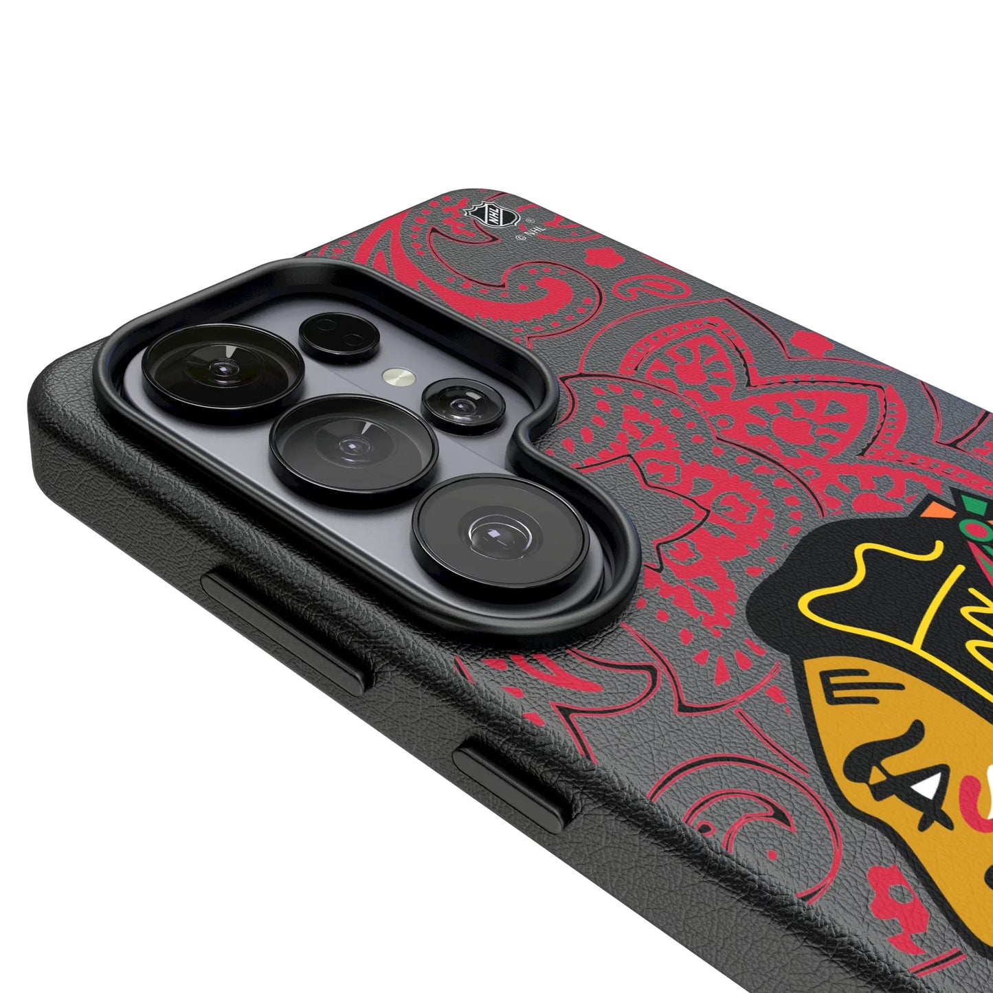 Chicago Blackhawks Paisley MagSafe Compatible Phone Case for Samsung Galaxy