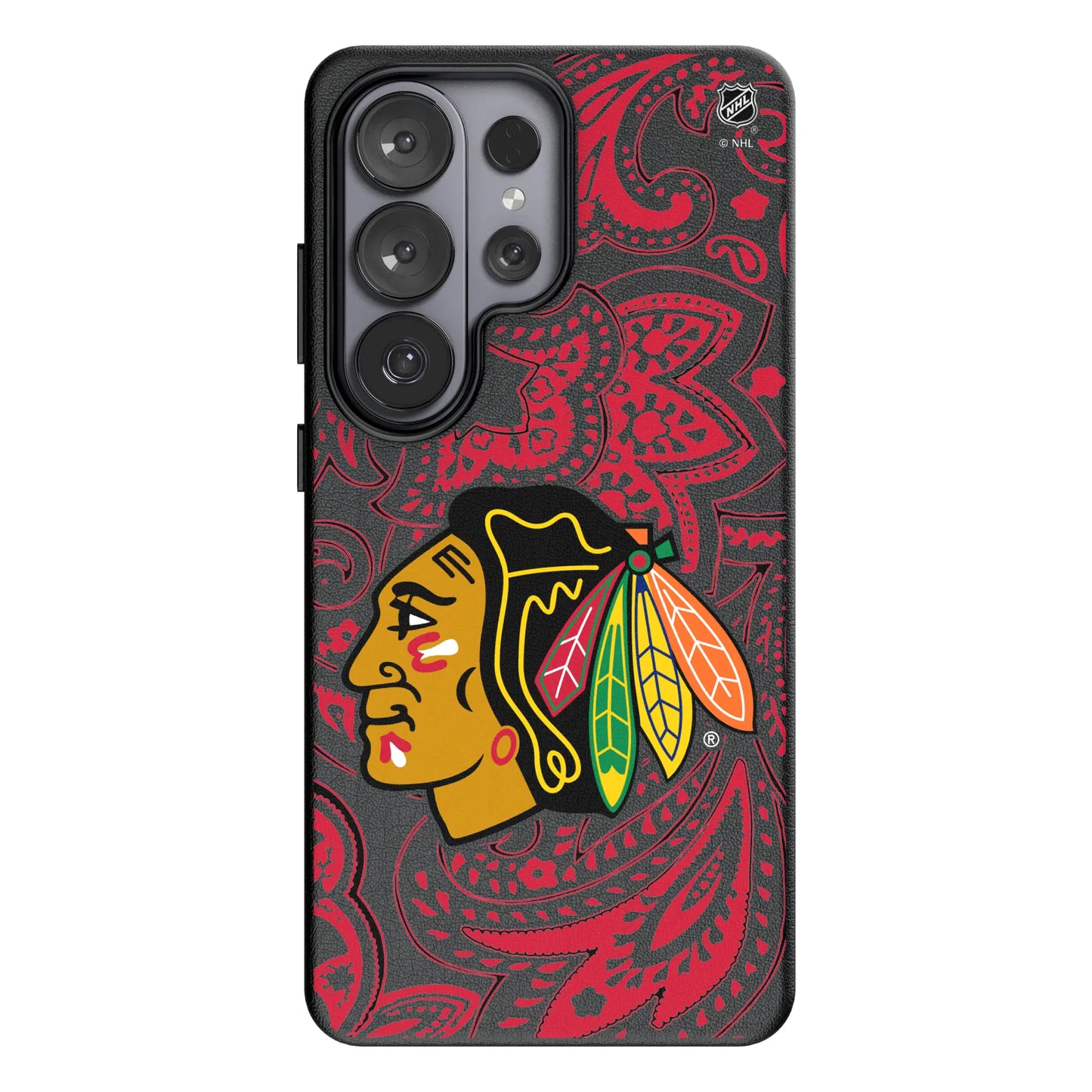 Chicago Blackhawks Paisley MagSafe Compatible Phone Case for Samsung Galaxy