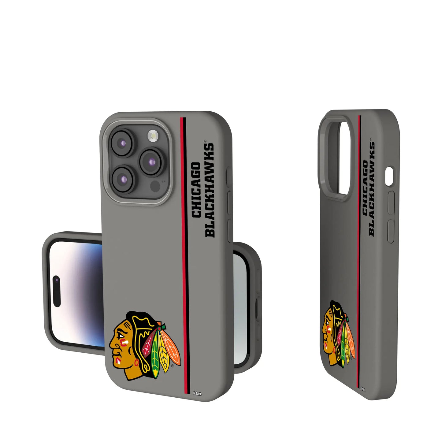 Chicago Blackhawks Sidebar Soft Touch Phone Case for Apple iPhone