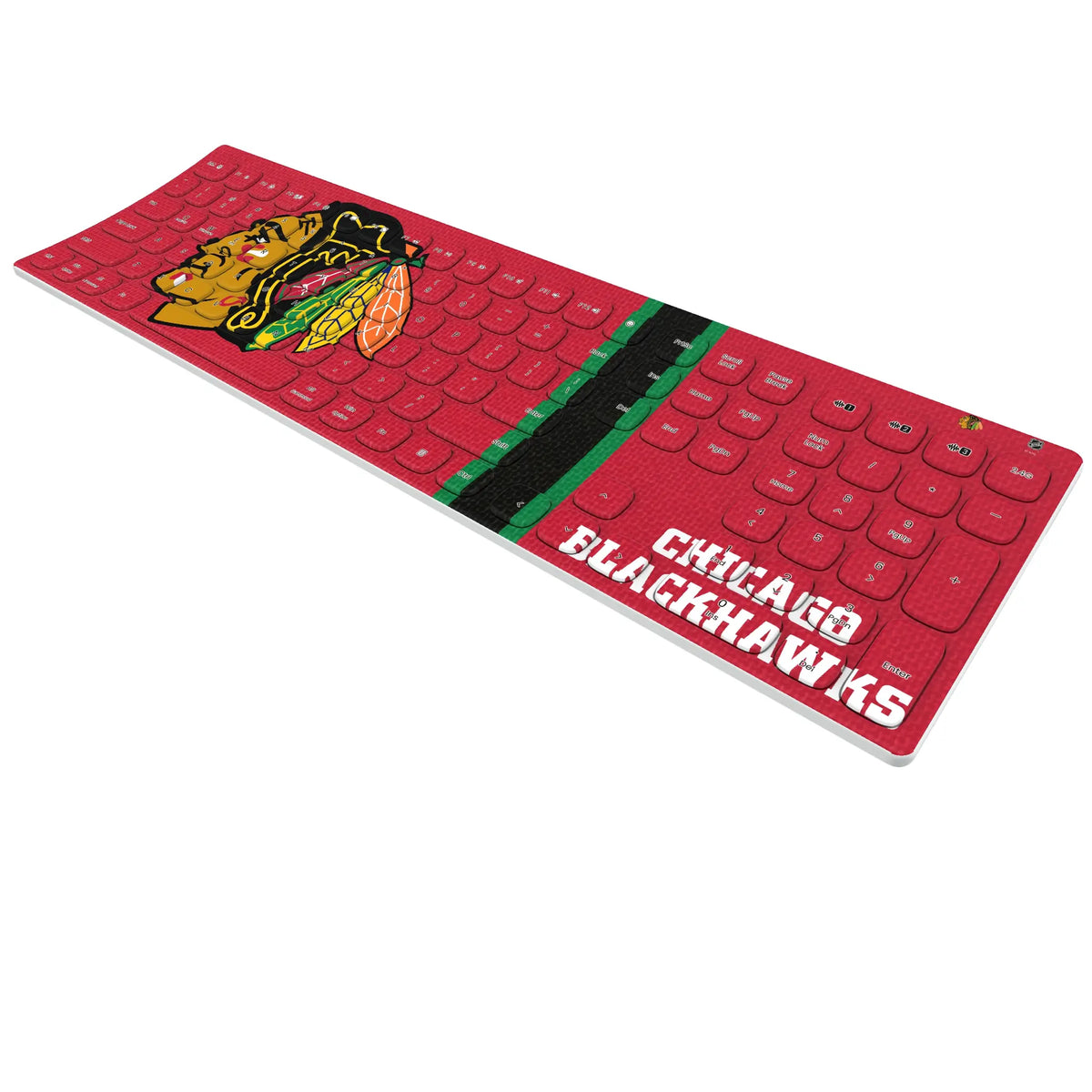 Chicago Blackhawks Stripe Curved Wireless Keyboard
